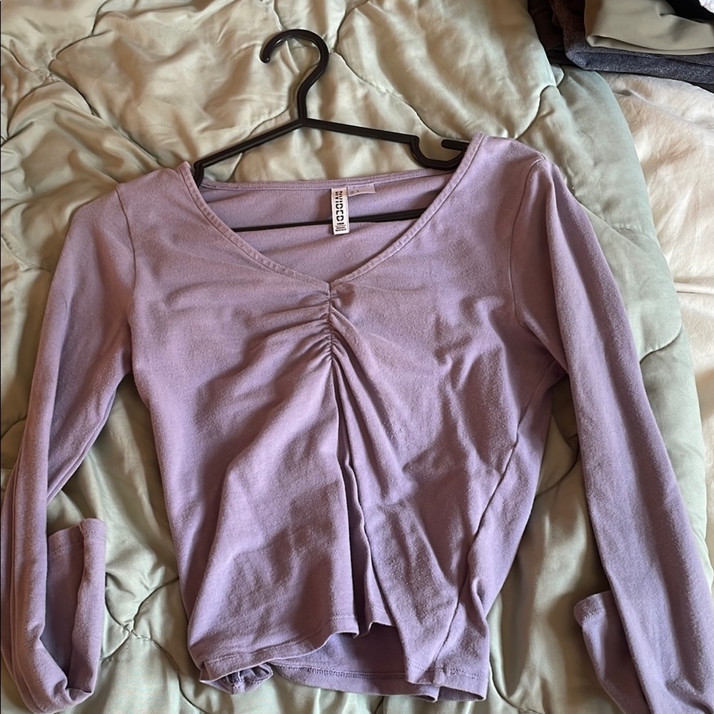 Purple Ruched Blouse